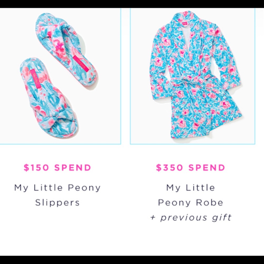 Lilly Pulitzer GWP Velour Robe and Slippers